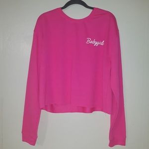 GOLD CRUSH PINK HALF SWEATER